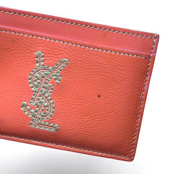 YSL Embroidered Cardholder Wallet - Picture 7 of 14